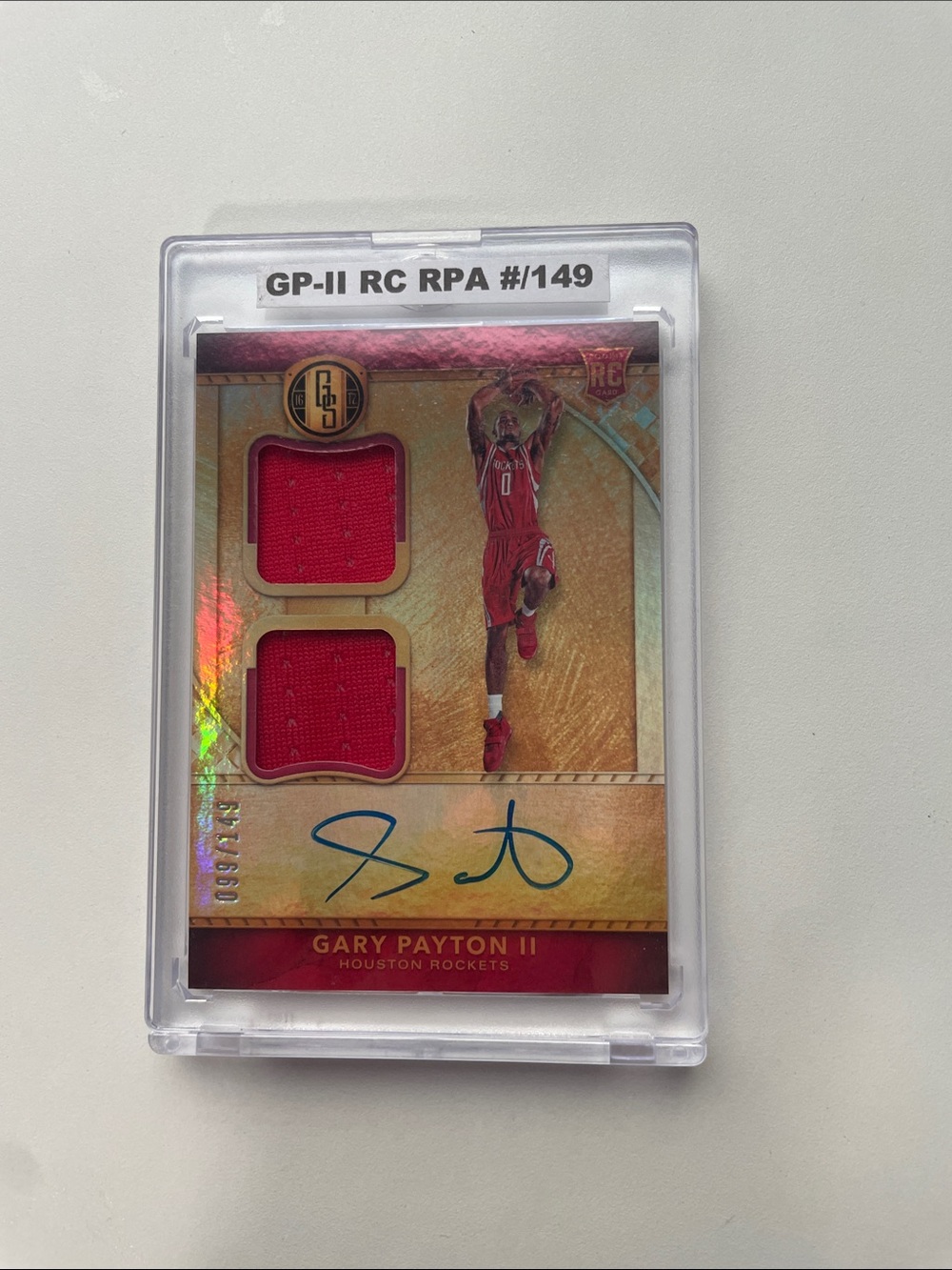 Panini Gary Payton II Dual Patch RPA /149
